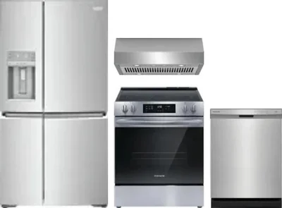 4 Piece Package Includes Refrigerator, Range, Hood And Dishwasher
