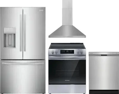 4 Piece Package Includes Refrigerator, Range, Hood And Dishwasher