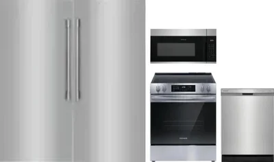 5 Piece Package Includes Refrigerator, Freezer, Range, Microwave And Dishwasher