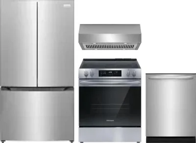4 Piece Package Includes Refrigerator, Range, Hood And Dishwasher
