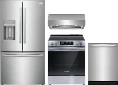 4 Piece Package Includes Refrigerator, Range, Hood And Dishwasher