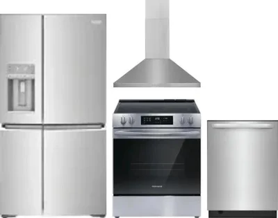 4 Piece Package Includes Refrigerator, Range, Hood And Dishwasher