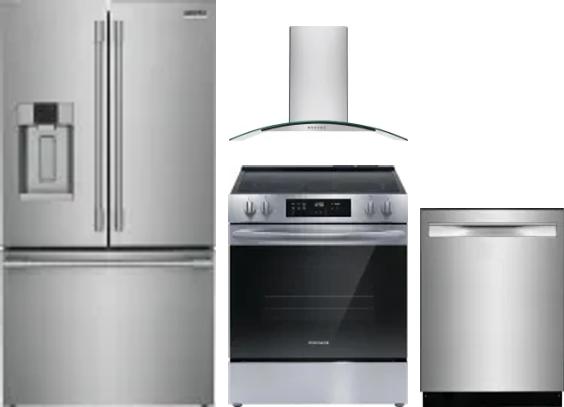 4 Piece Package Includes Refrigerator, Range, Hood And Dishwasher