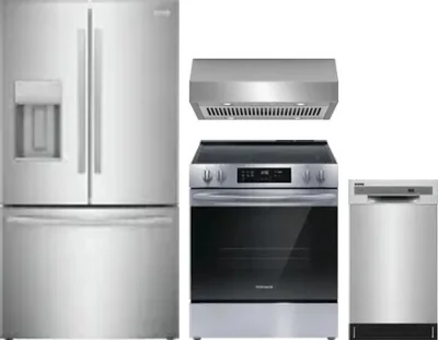 4 Piece Package Includes Refrigerator, Range, Hood And Dishwasher