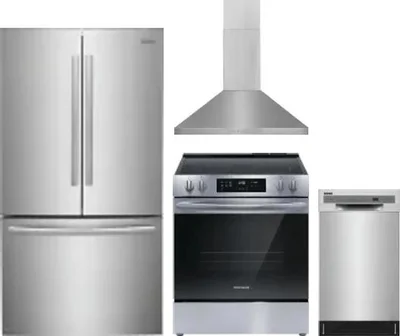 4 Piece Package Includes Refrigerator, Range, Hood And Dishwasher