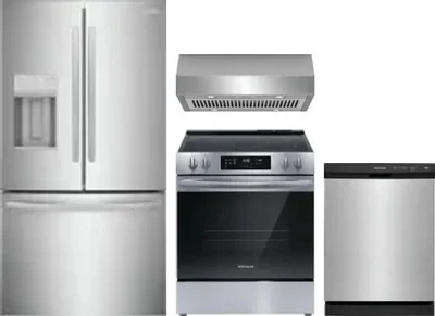 4 Piece Package Includes Refrigerator, Range, Hood And Dishwasher