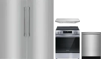 5 Piece Package Includes Refrigerator, Freezer, Range, Hood And Dishwasher