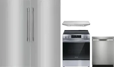 5 Piece Package Includes Refrigerator, Freezer, Range, Hood And Dishwasher