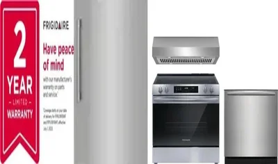 5 Piece Package Includes Refrigerator, Freezer, Range, Hood And Dishwasher