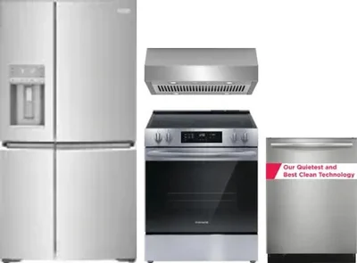 4 Piece Package Includes Refrigerator, Range, Hood And Dishwasher