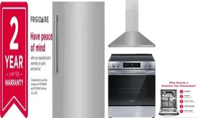 5 Piece Package Includes Refrigerator, Freezer, Range, Hood And Dishwasher