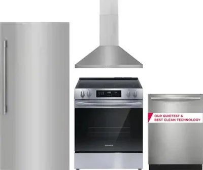 4 Piece Package Includes Refrigerator, Range, Hood And Dishwasher