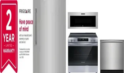 5 Piece Package Includes Refrigerator, Freezer, Range, Microwave And Dishwasher