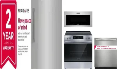 5 Piece Package Includes Refrigerator, Freezer, Range, Microwave And Dishwasher