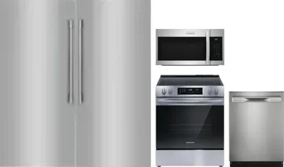 5 Piece Package Includes Refrigerator, Freezer, Range, Microwave And Dishwasher