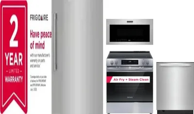 5 Piece Package Includes Refrigerator, Freezer, Range, Microwave And Dishwasher