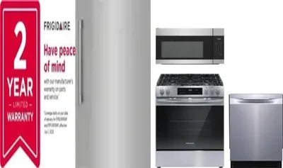 5 Piece Package Includes Refrigerator, Freezer, Range, Microwave And Dishwasher