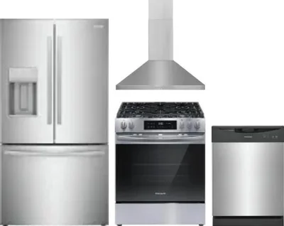 4 Piece Package Includes Refrigerator, Range, Hood And Dishwasher