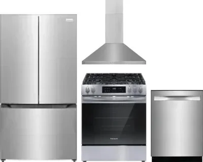 4 Piece Package Includes Refrigerator, Range, Hood And Dishwasher