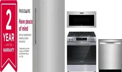 5 Piece Package Includes Refrigerator, Freezer, Range, Microwave And Dishwasher