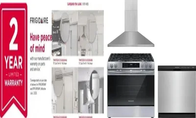 5 Piece Package Includes Refrigerator, Freezer, Range, Hood And Dishwasher