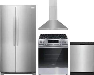 4 Piece Package Includes Refrigerator, Range, Hood And Dishwasher