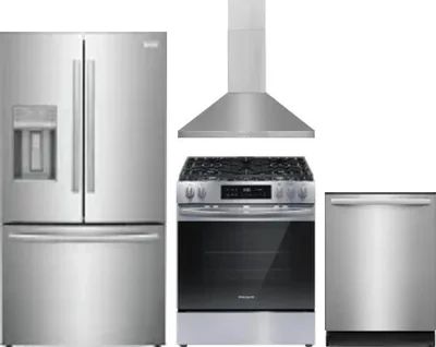4 Piece Package Includes Refrigerator, Range, Hood And Dishwasher
