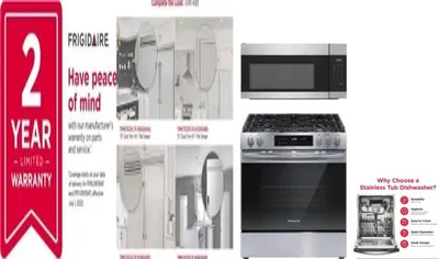 5 Piece Package Includes Refrigerator, Freezer, Range, Microwave And Dishwasher