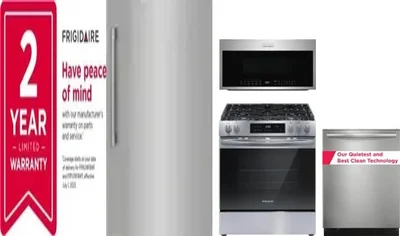 5 Piece Package Includes Refrigerator, Freezer, Range, Microwave And Dishwasher