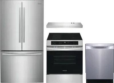 4 Piece Package Includes Refrigerator, Range, Hood And Dishwasher
