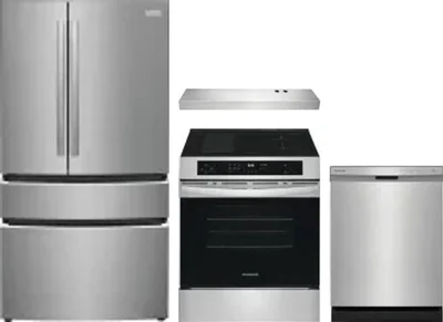 4 Piece Package Includes Refrigerator, Range, Hood And Dishwasher