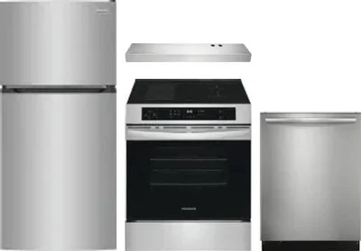 4 Piece Package Includes Refrigerator, Range, Hood And Dishwasher