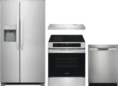 4 Piece Package Includes Refrigerator, Range, Hood And Dishwasher