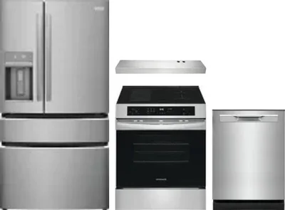 4 Piece Package Includes Refrigerator, Range, Hood And Dishwasher