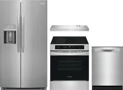 4 Piece Package Includes Refrigerator, Range, Hood And Dishwasher