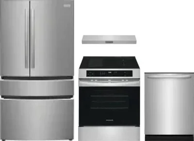 4 Piece Package Includes Refrigerator, Range, Hood And Dishwasher
