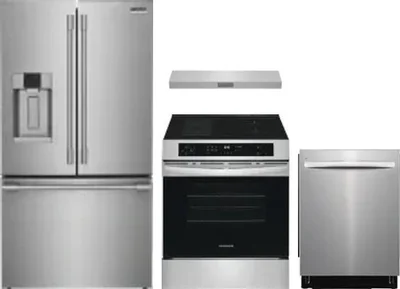 4 Piece Package Includes Refrigerator, Range, Hood And Dishwasher