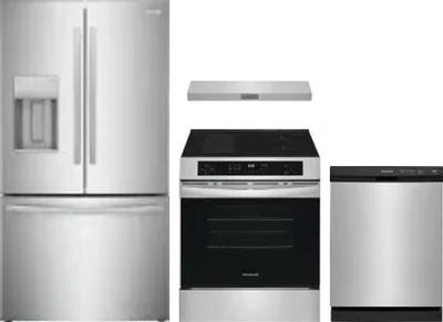 4 Piece Package Includes Refrigerator, Range, Hood And Dishwasher
