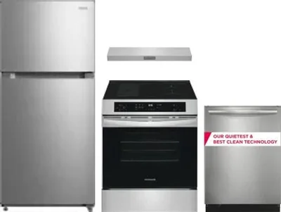 4 Piece Package Includes Refrigerator, Range, Hood And Dishwasher