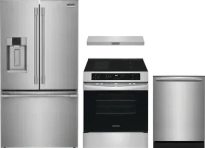 4 Piece Package Includes Refrigerator, Range, Hood And Dishwasher