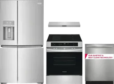 4 Piece Package Includes Refrigerator, Range, Hood And Dishwasher