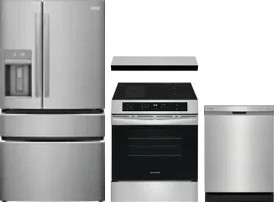 4 Piece Package Includes Refrigerator, Range, Hood And Dishwasher