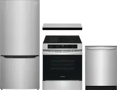 4 Piece Package Includes Refrigerator, Range, Hood And Dishwasher