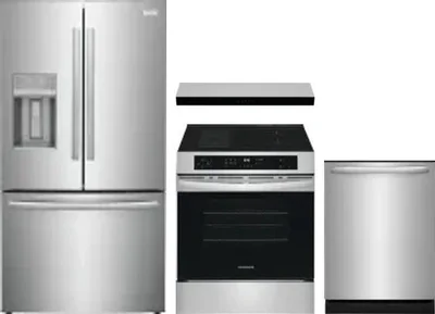 4 Piece Package Includes Refrigerator, Range, Hood And Dishwasher