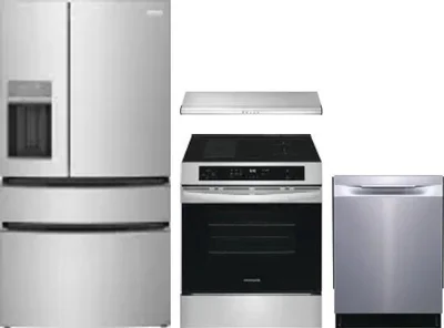 4 Piece Package Includes Refrigerator, Range, Hood And Dishwasher