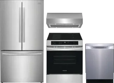 4 Piece Package Includes Refrigerator, Range, Hood And Dishwasher