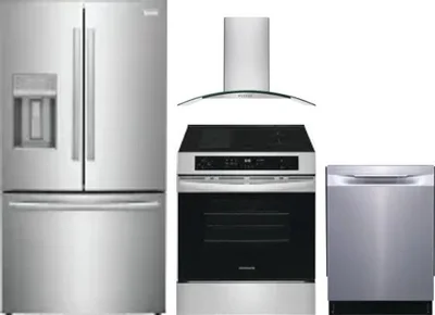 4 Piece Package Includes Refrigerator, Range, Hood And Dishwasher