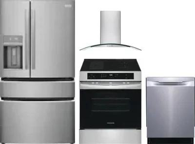 4 Piece Package Includes Refrigerator, Range, Hood And Dishwasher