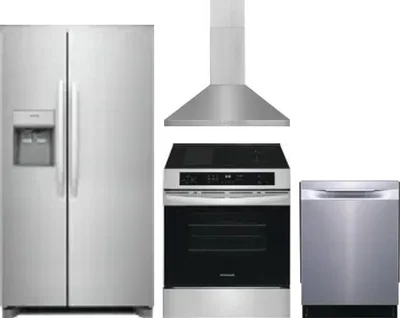 4 Piece Package Includes Refrigerator, Range, Hood And Dishwasher