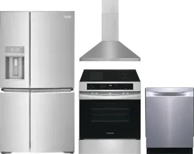 4 Piece Package Includes Refrigerator, Range, Hood And Dishwasher